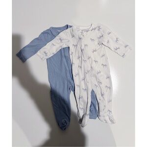 Carter's Blue and White Footed One Piece Set